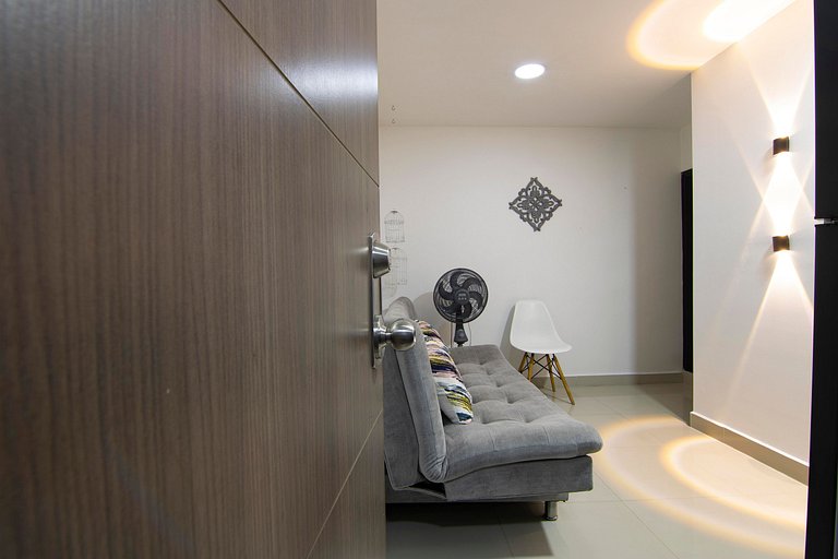 Apto cómodo en Laureles para 3 personas con wifi