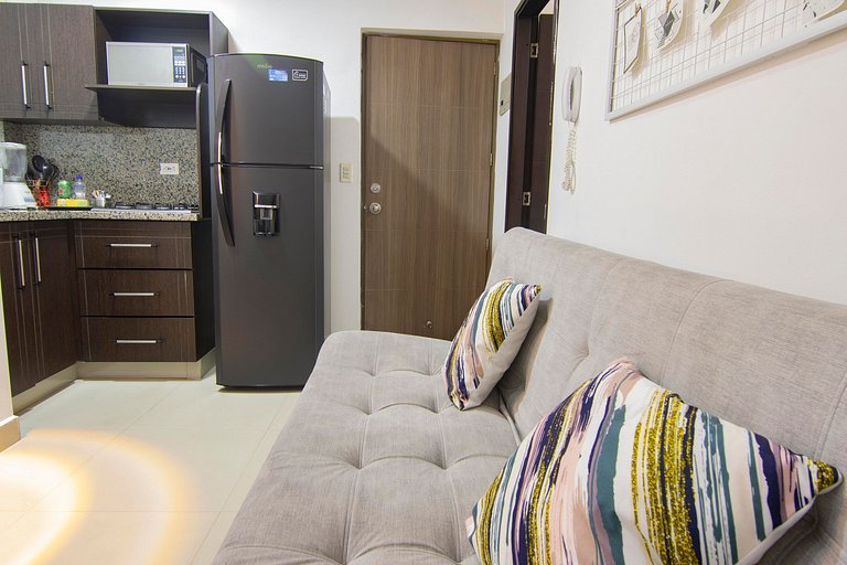 Apto cómodo en Laureles para 3 personas con wifi