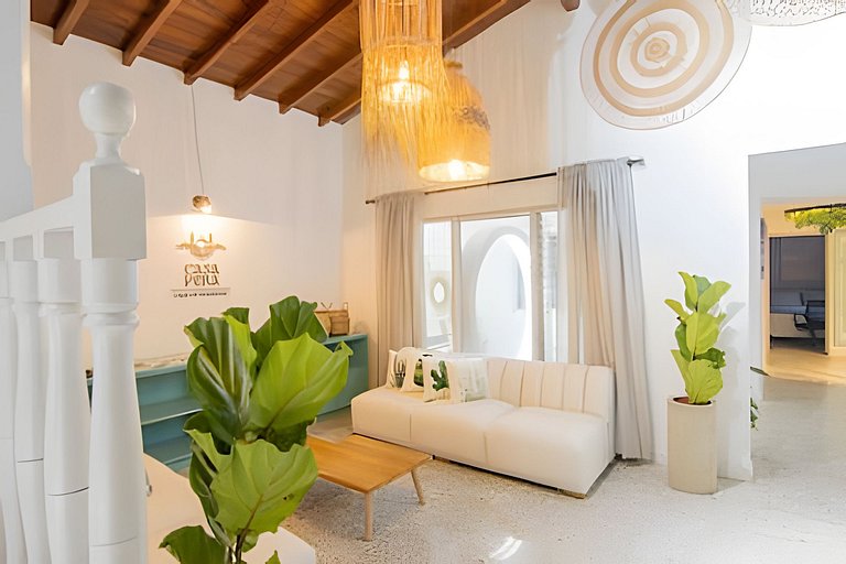 Casa Boho con jacuzzi, perfecta para grupos grandes y ubicad