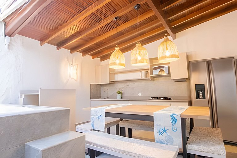 Casa Boho con jacuzzi, perfecta para grupos grandes y ubicad